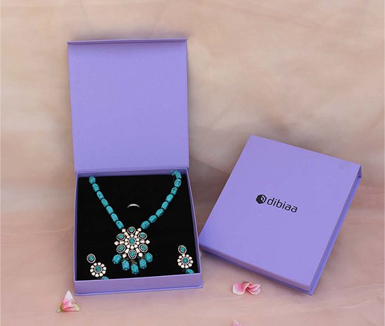 Flap Magnetic Big Necklace Box – Mauve