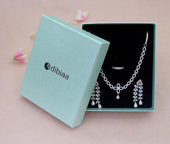 Top Bottom Pendant Set Box – Green Metallic