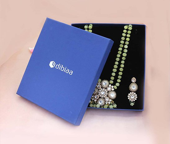 Top Bottom Big Necklace Box – Blue