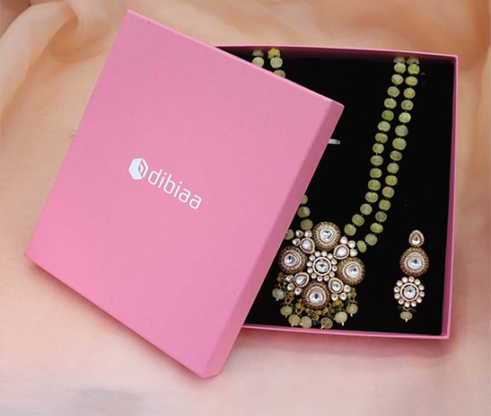 Top Bottom Big Necklace Box – Pink