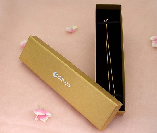 Top Bottom Chain Box – Gold Metallic