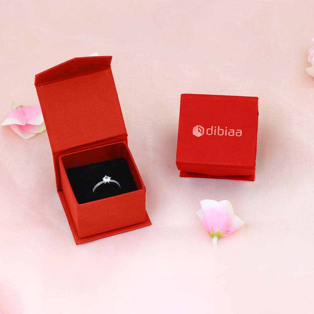 Flap Magnetic Ring Box – Red